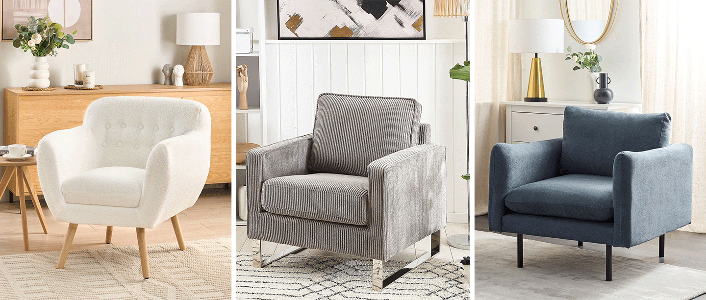 Fabric armchairs cheap discount